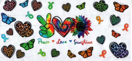 16oz Peace Love Sunshine Inspirational
