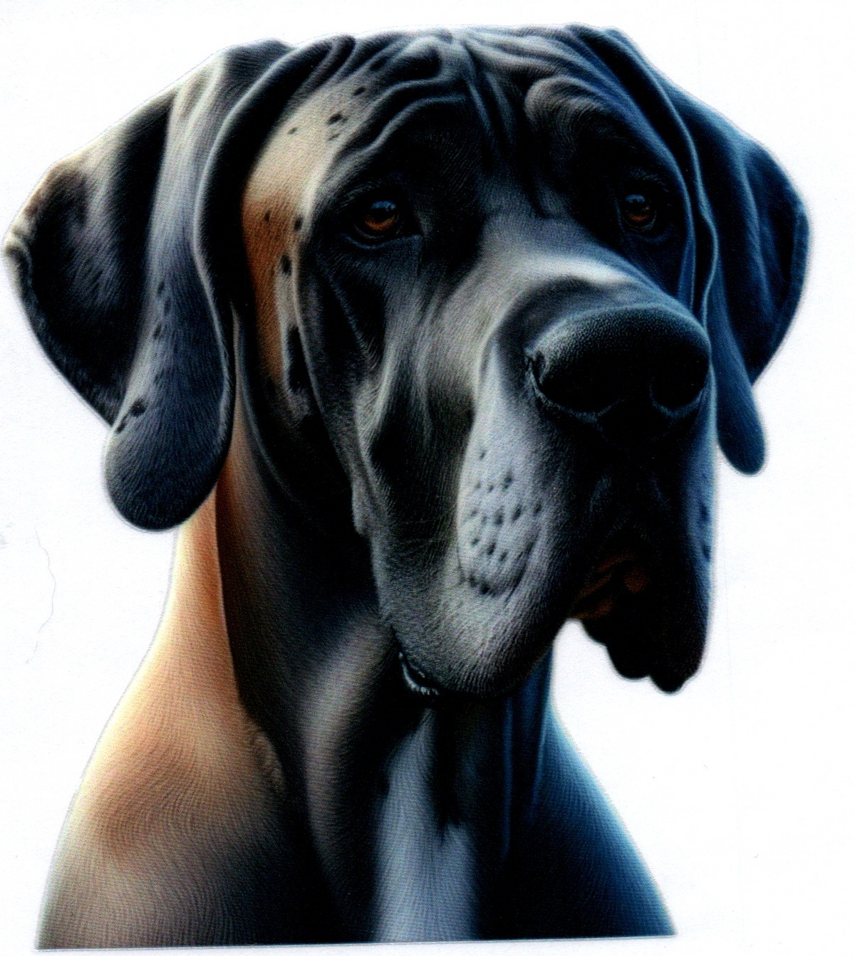 Great Dane facing right Single Decal 56