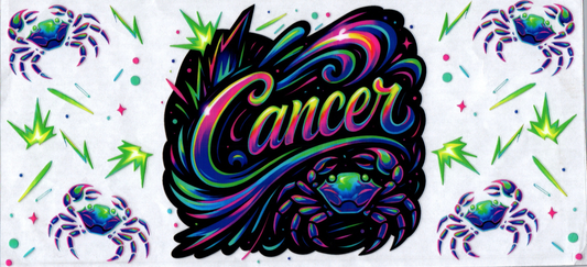 16oz Multi-Colored Zodiac Cancer 56