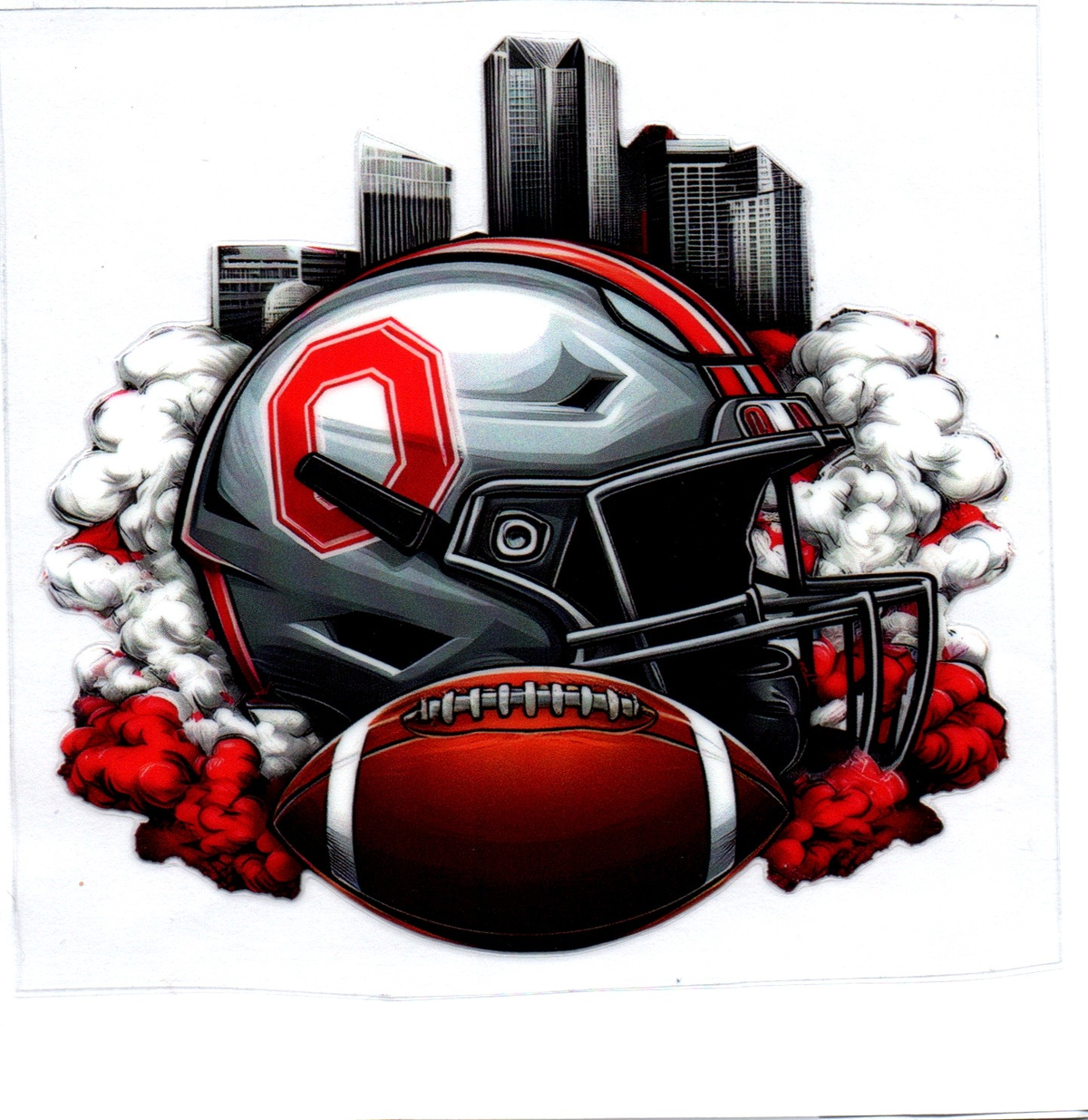 buckeyes skyscrapers Single Decal football 57