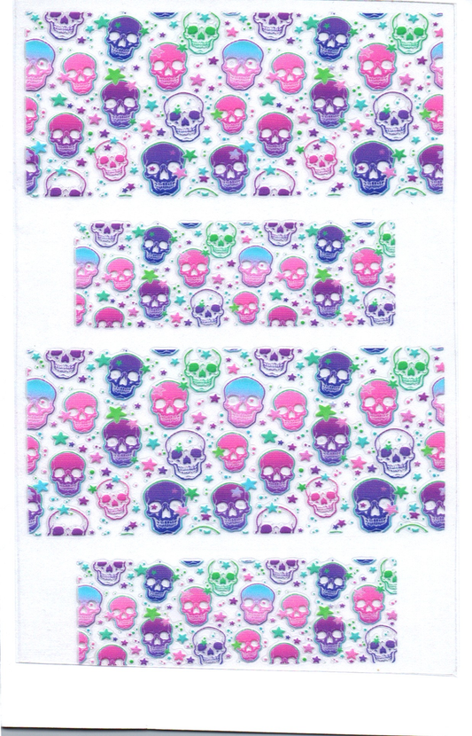 Multi colored Skulls Stanley Key Chain Wrap Double 57