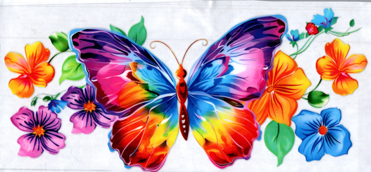 16oz Stained Glass Butterfly 58