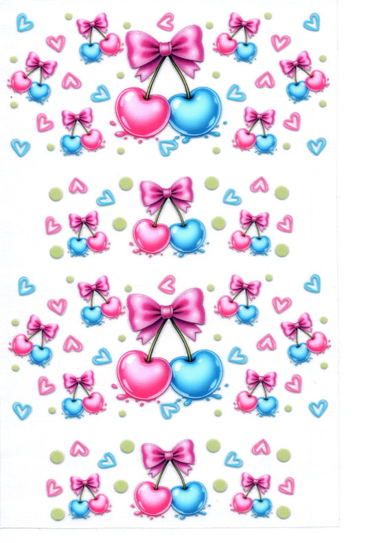 Cherries Blue & Pink Stanley Key Chain Wrap Double 58