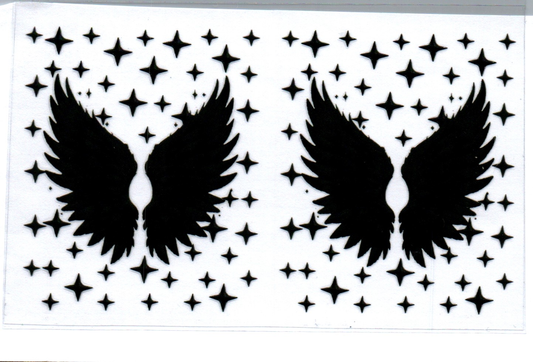 Black Wings Spray Bottle Wrap 58