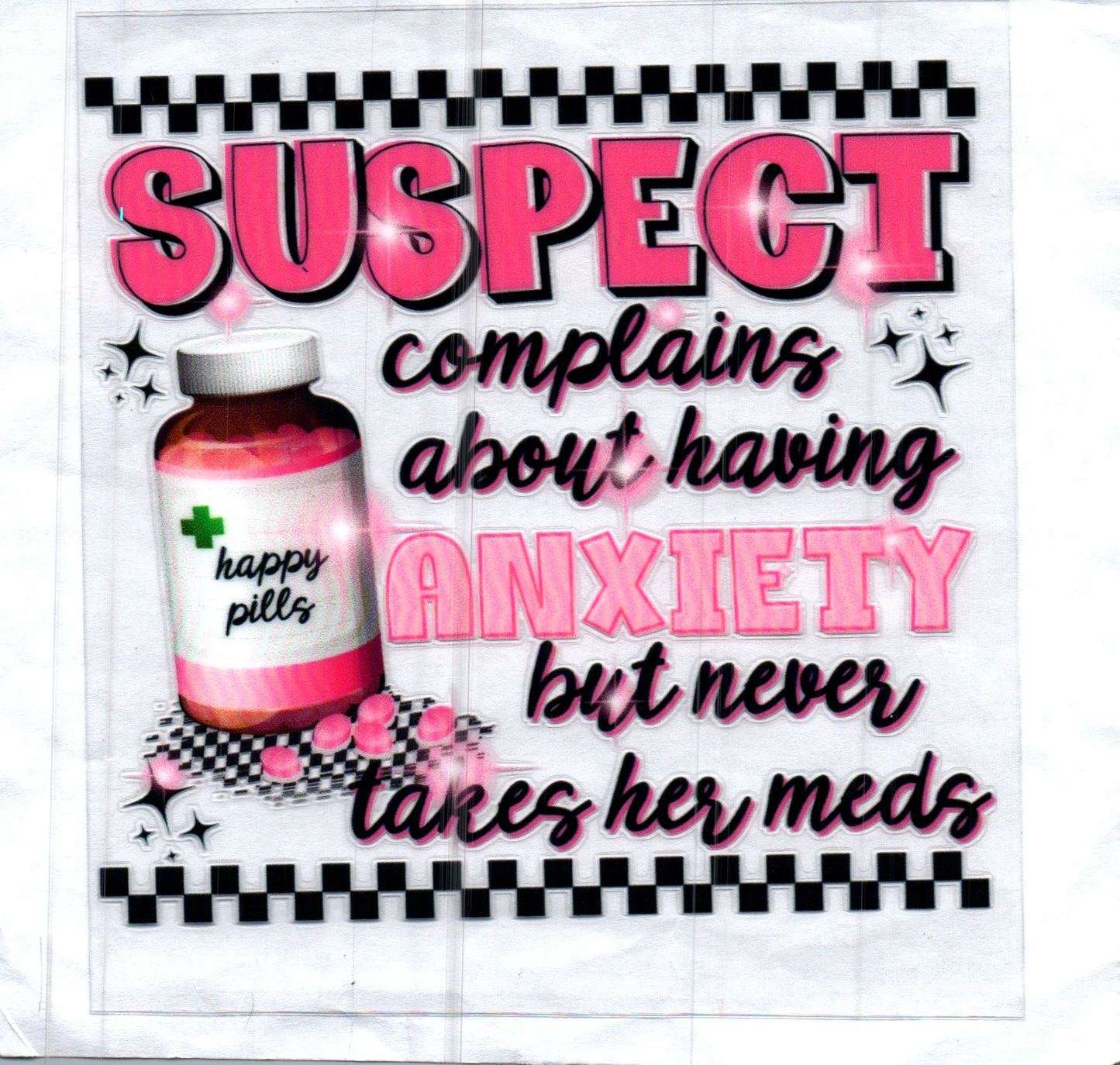 Suspect complains about having Anxiety Decal