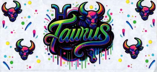 16oz Multi-Colored Zodiac Taurus 58