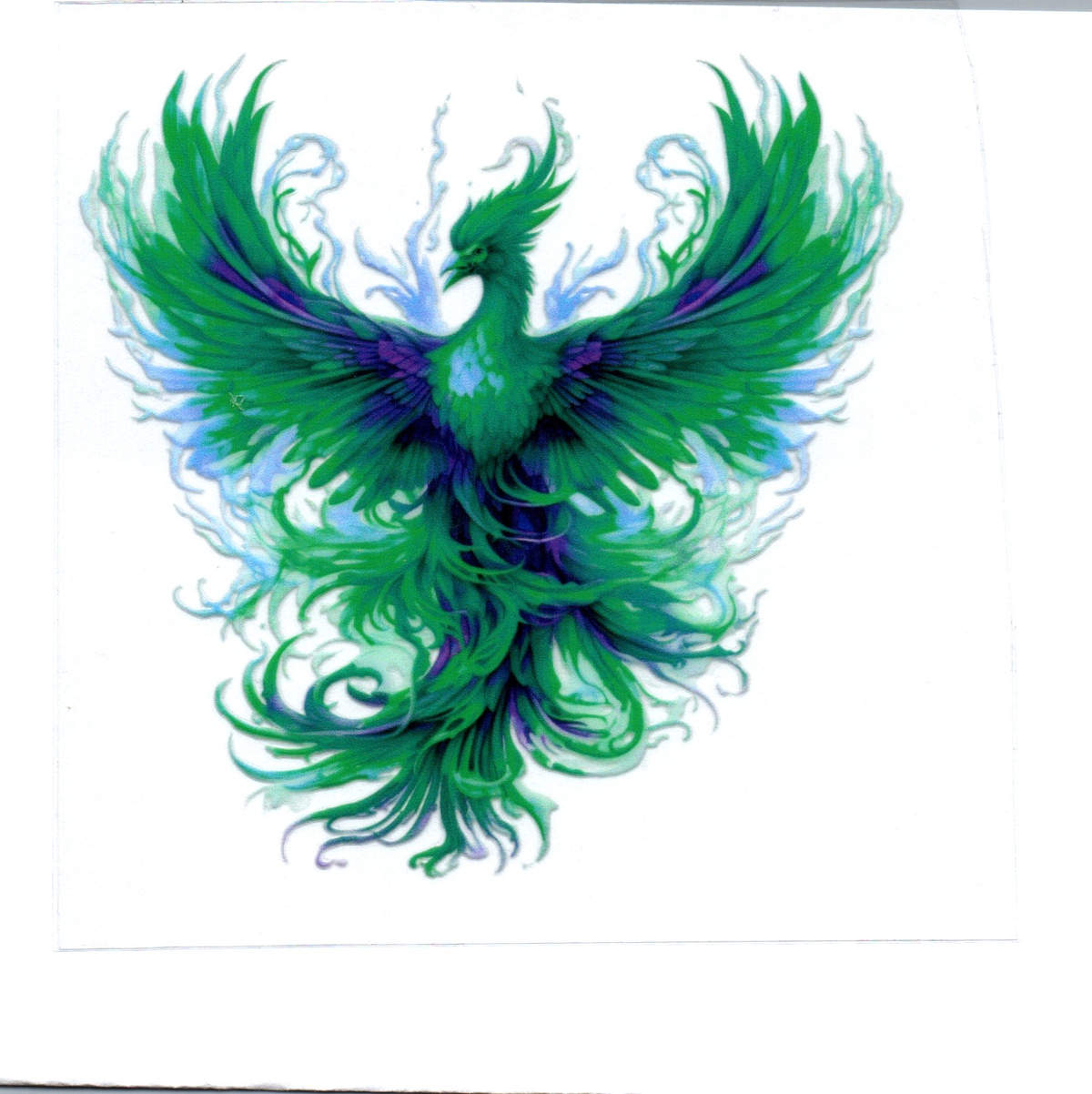 Green/Blue Phoenix Single Decal 59