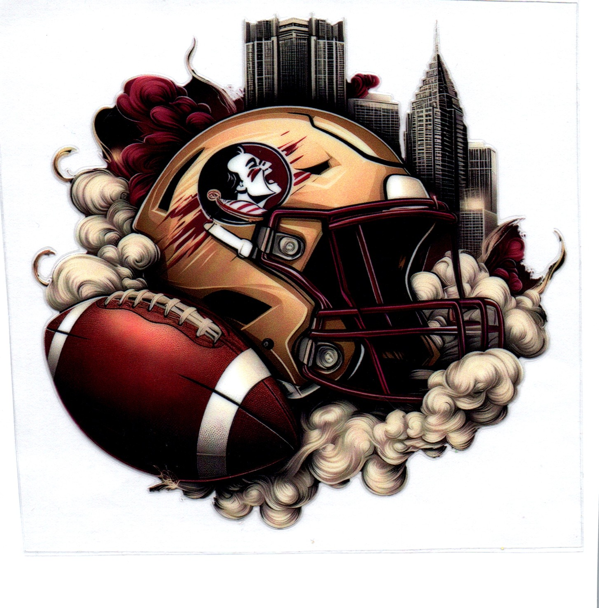 seminoles skyscrapers Single Decal football 59