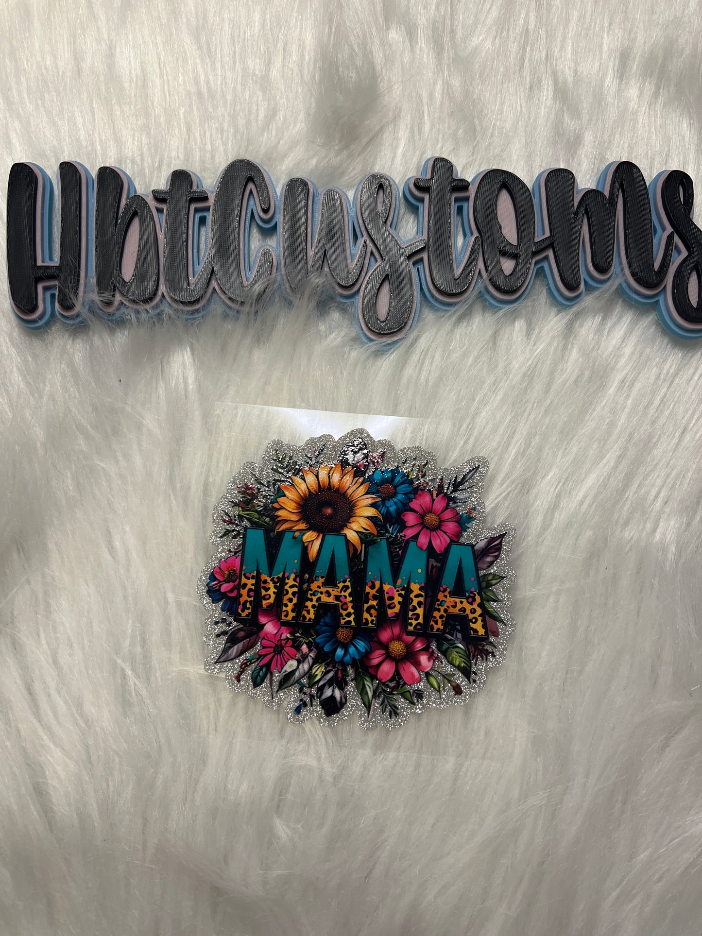 Rainbow Mama Glitter Decal