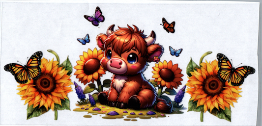 16 oz Baby Cow and Sunflowers 6