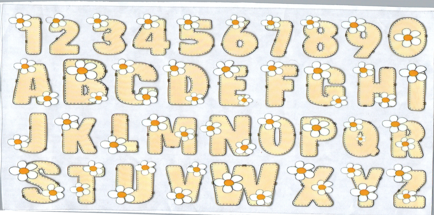 16 oz White flower Letters 6