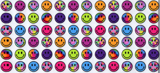 16 oz Multicolored smiley faces