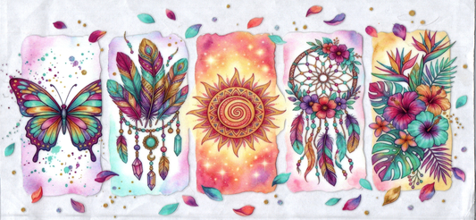 16oz Feather Dream Catcher Flowers 6