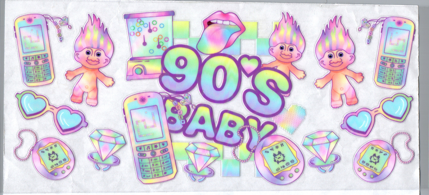 16oz 90s Baby Pastel Colors Kids