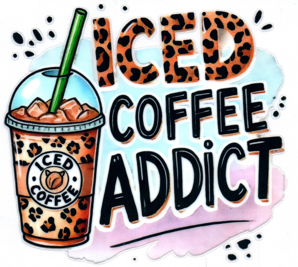 Iced coffee addict Misc. Single Decal 60