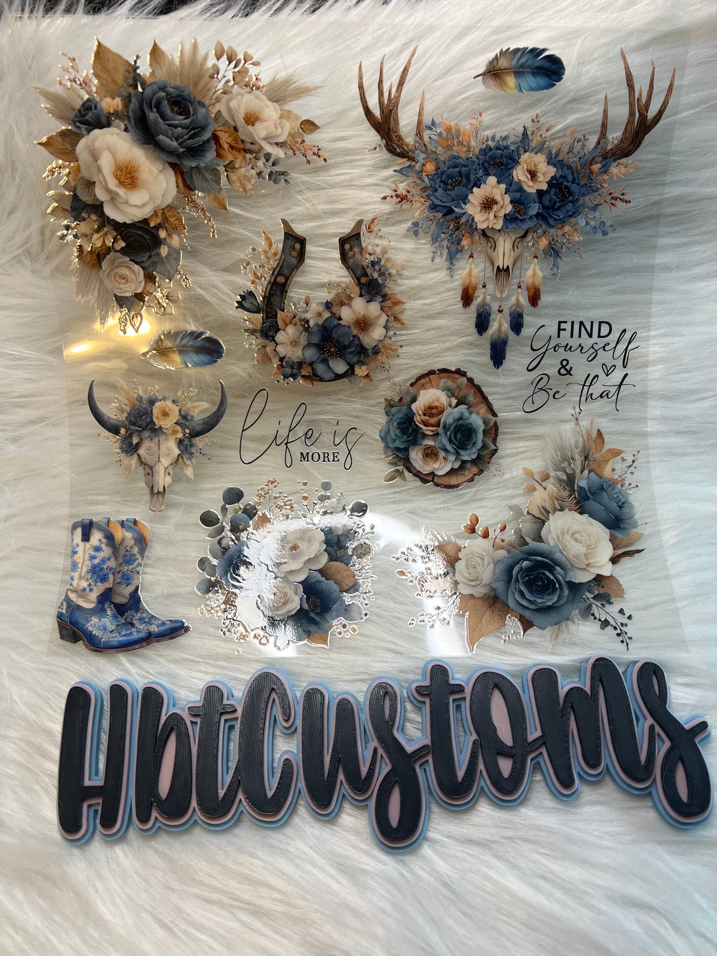 Blue Country w/ Sayings Element