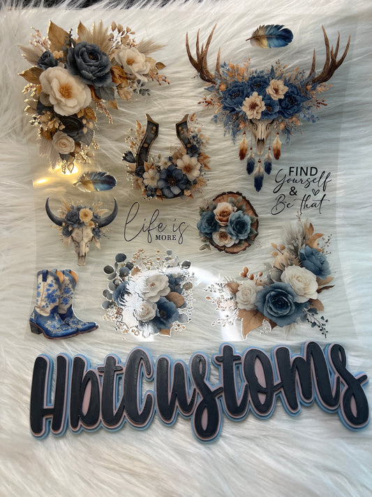 Blue Country w/ Sayings Element