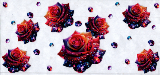 16oz Red Jeweled Rose's Flowers 61