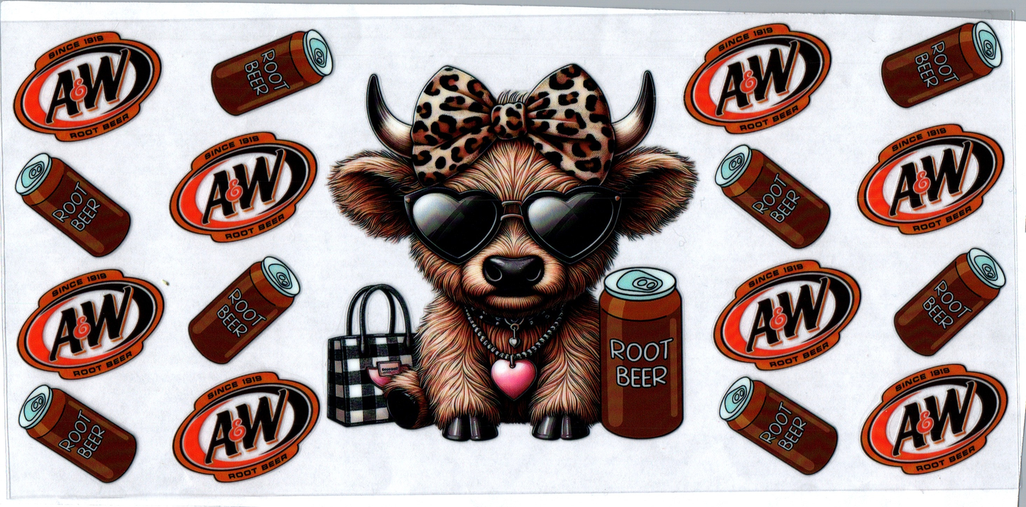 16 oz A&W Root Beer Cow #62