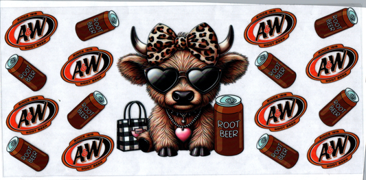 16 oz A&W Root Beer Cow #62