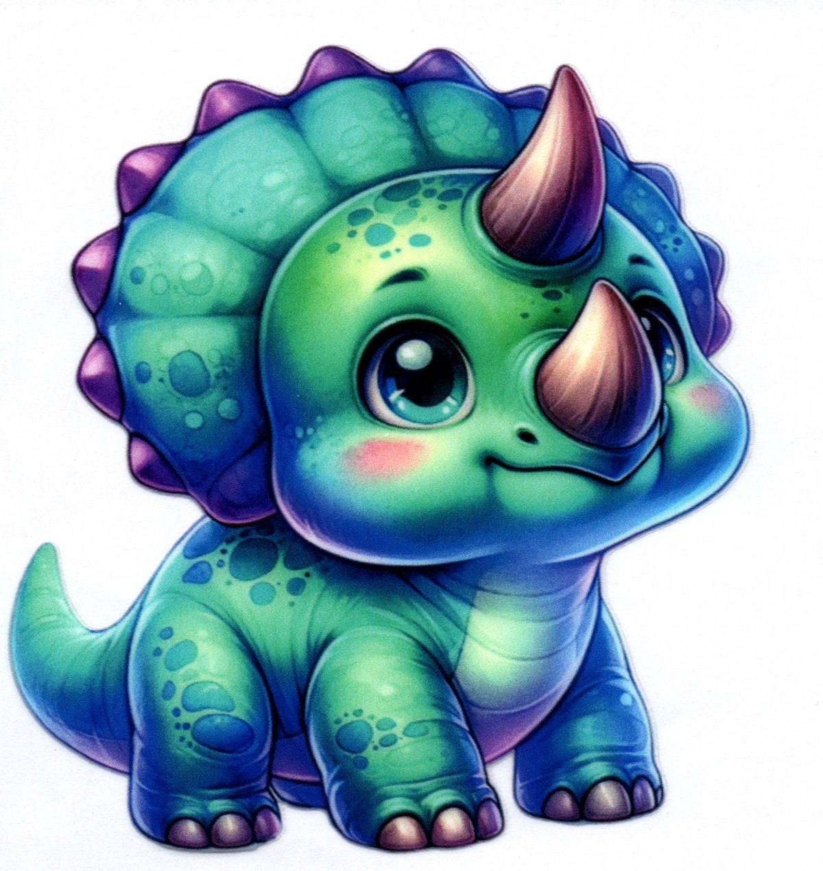 Cartoon Green Dragon Single Decal 6
