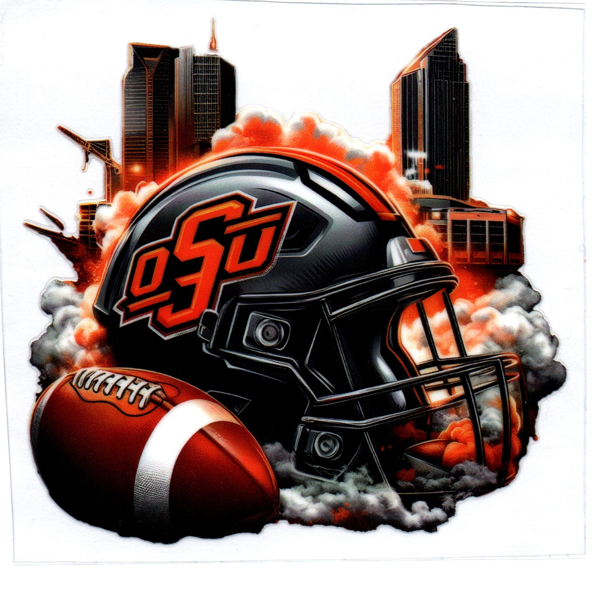 OSU cowboys skyscrapers Single Decal football 63