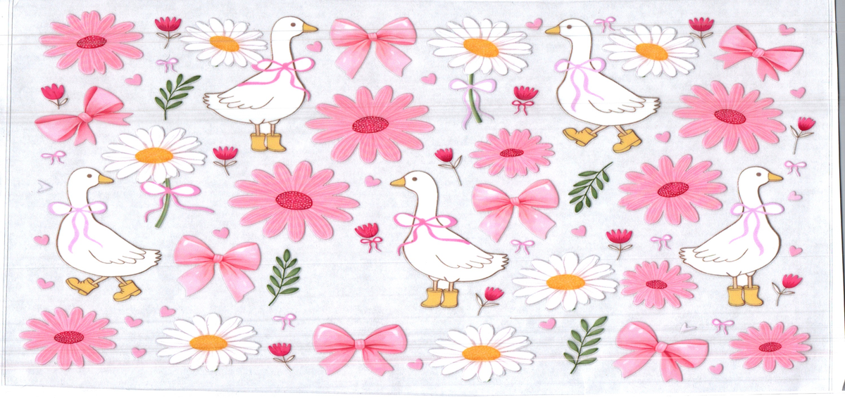 16 oz geese daisies & pink flowers assorted 63