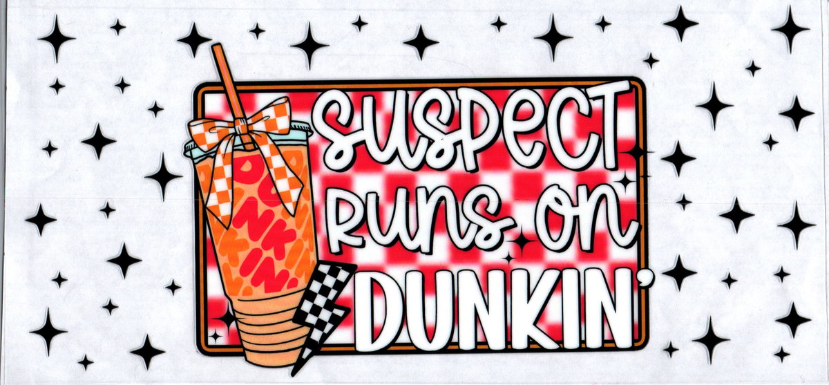 16oz suspect runs on dunkin  red checker 63