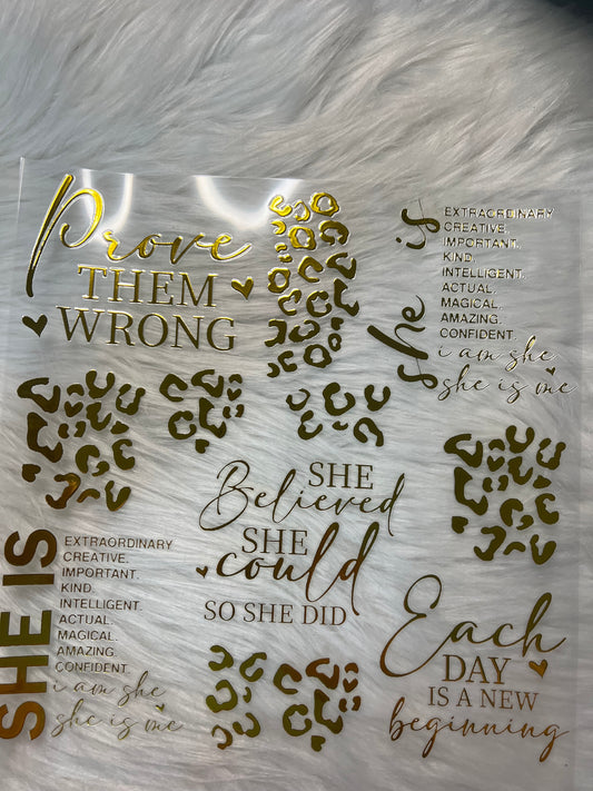 Gold Positive Affirmations Element 1