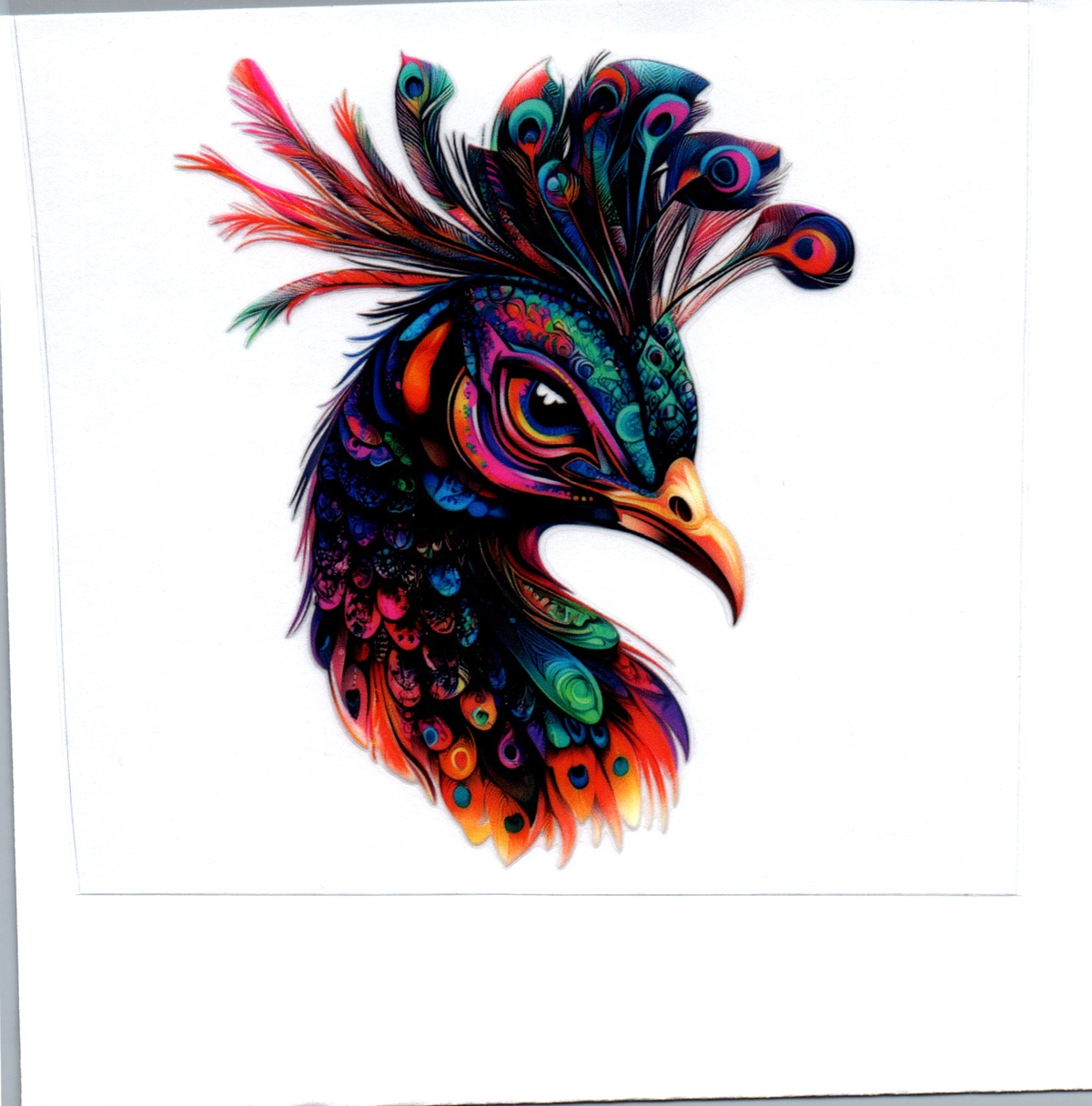 Peacock Single Decal 65