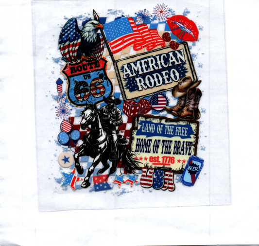 American Rodeo Patriotic Decal