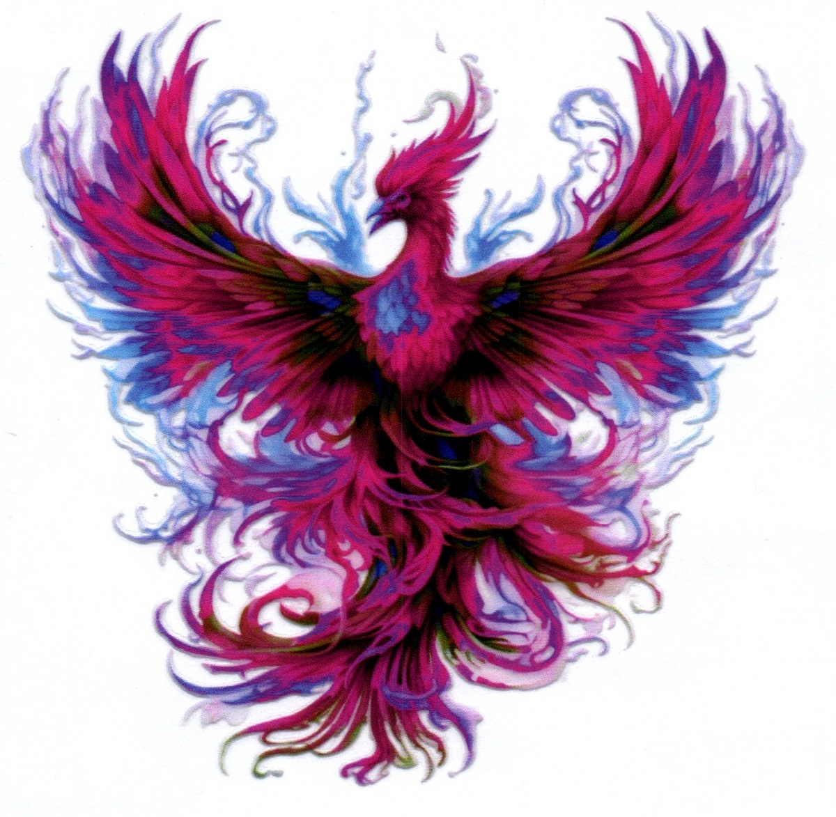 Purple/Blue Phoenix 6 Single Decal