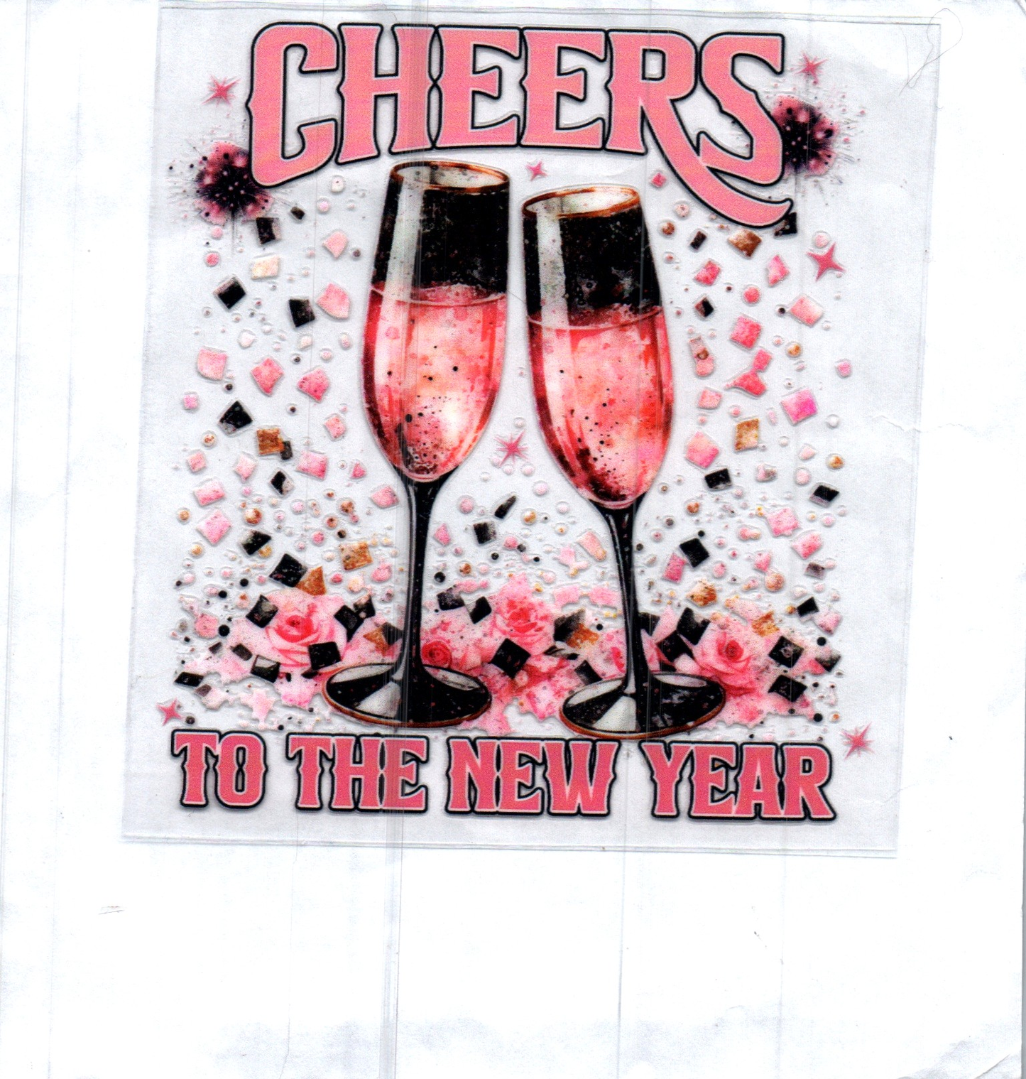 Cheers to the New Year Decal