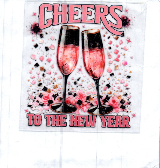 Cheers to the New Year Decal