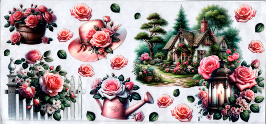 16oz Spring Cottage and Pink & White Flowers 66