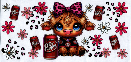 16 oz Dr Pepper Cow #66