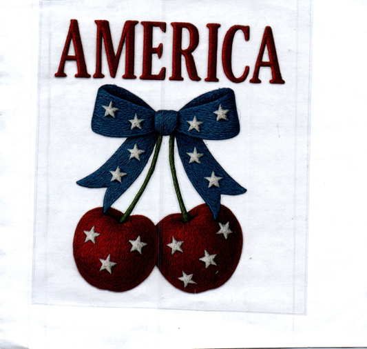 American Cherries Patriotic Decal