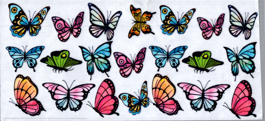 16oz Multiple Colored Butterflies 68