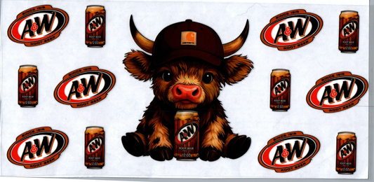 16 oz A&W Root Beer Carhartt Cow #68