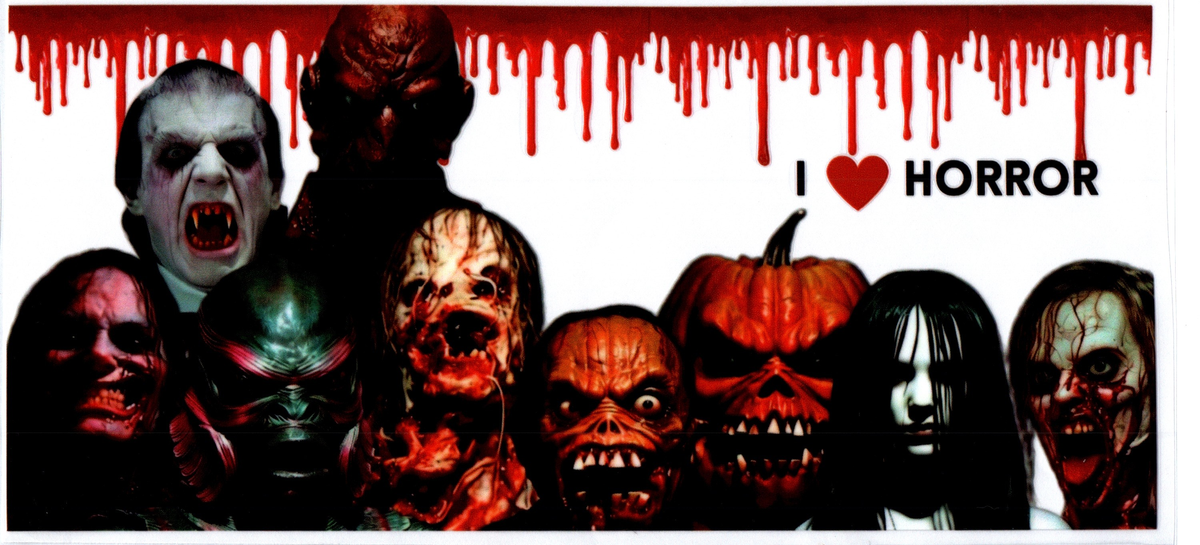 Blood drip top I love horror w/halloween people Horror 68