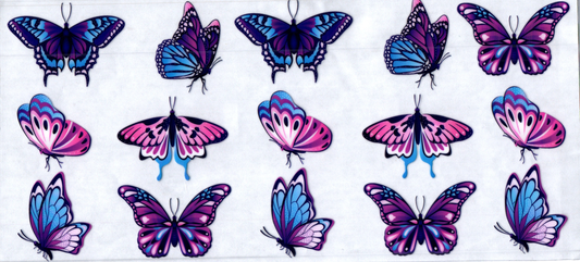 16oz Purple/Pink/Blue Butterflies 69