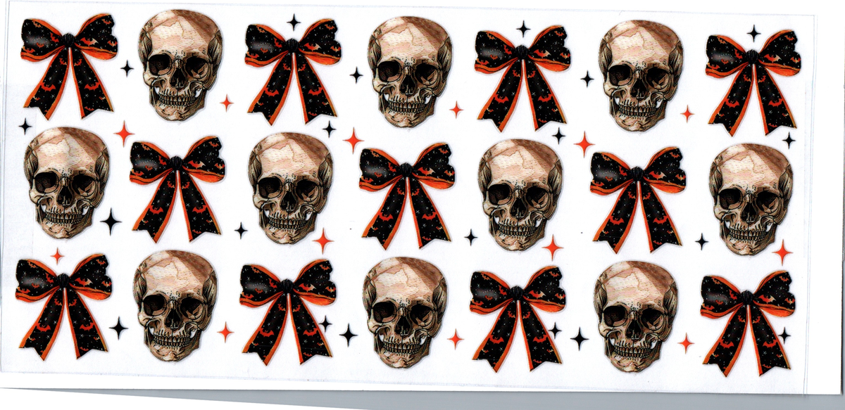 16oz black orange bows with bats, skulls halloween 69