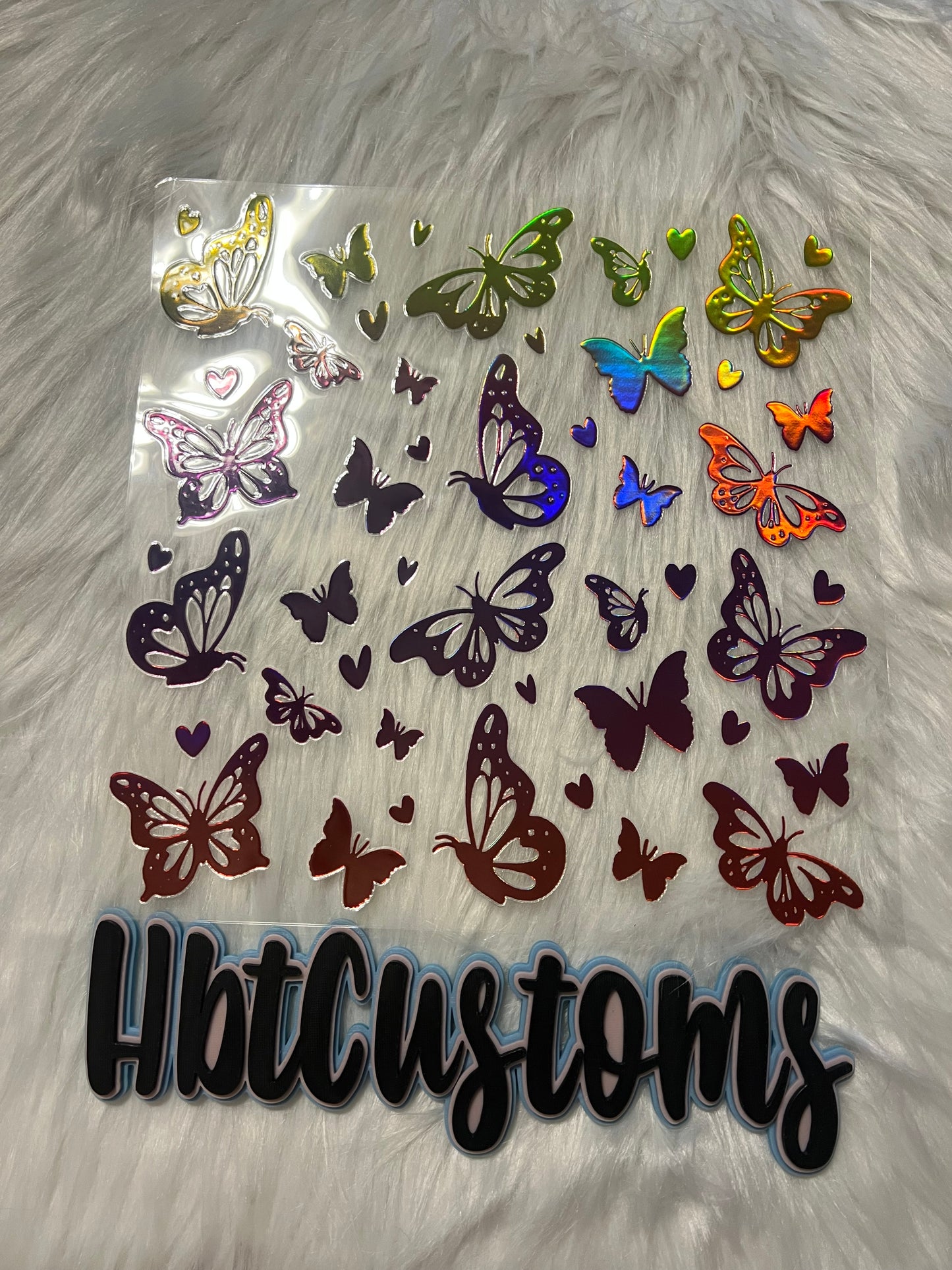 Rainbow Butterfly 1 Holo Element 10 x 10