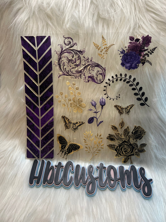 Butterfly purple Gold Element