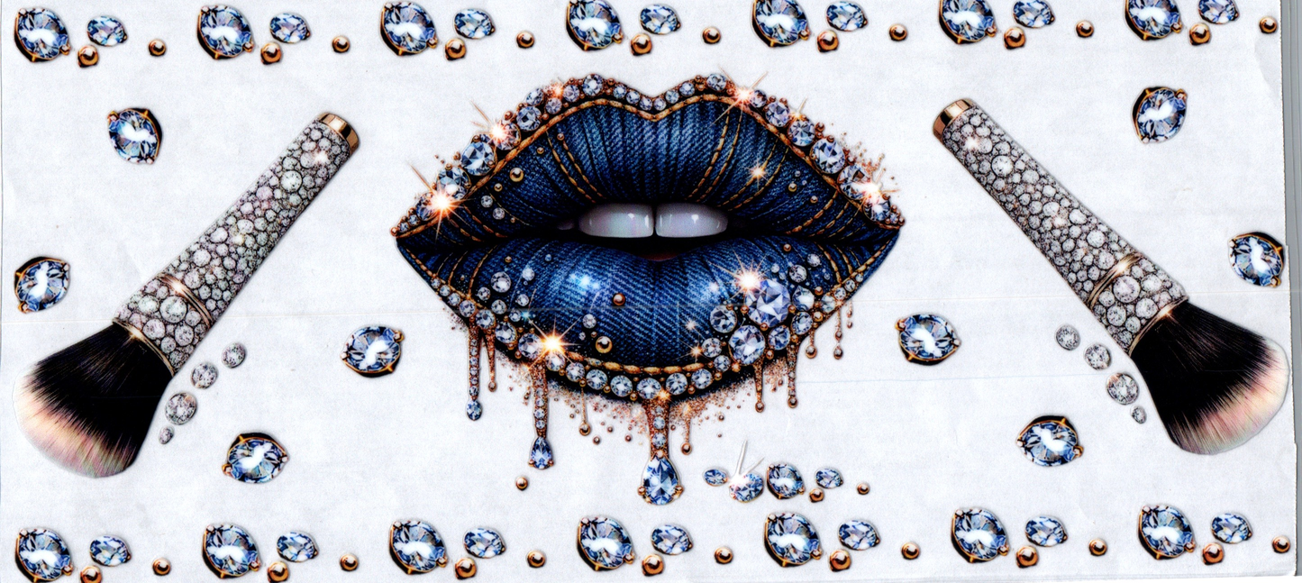 16 oz Jeweled lips and brushes