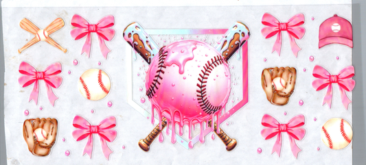 16 oz Pink Baseball 7