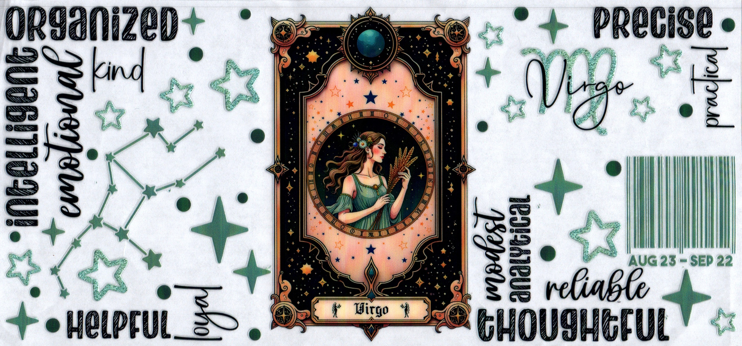 16oz Zodiac Tarot Card Virgo 7