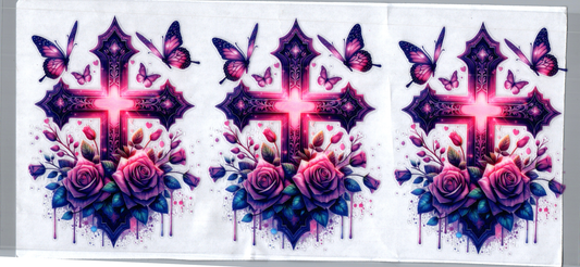 16oz Purple/pink crosses Faith 7