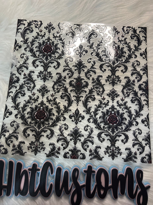 Damask w/Roses in center Element