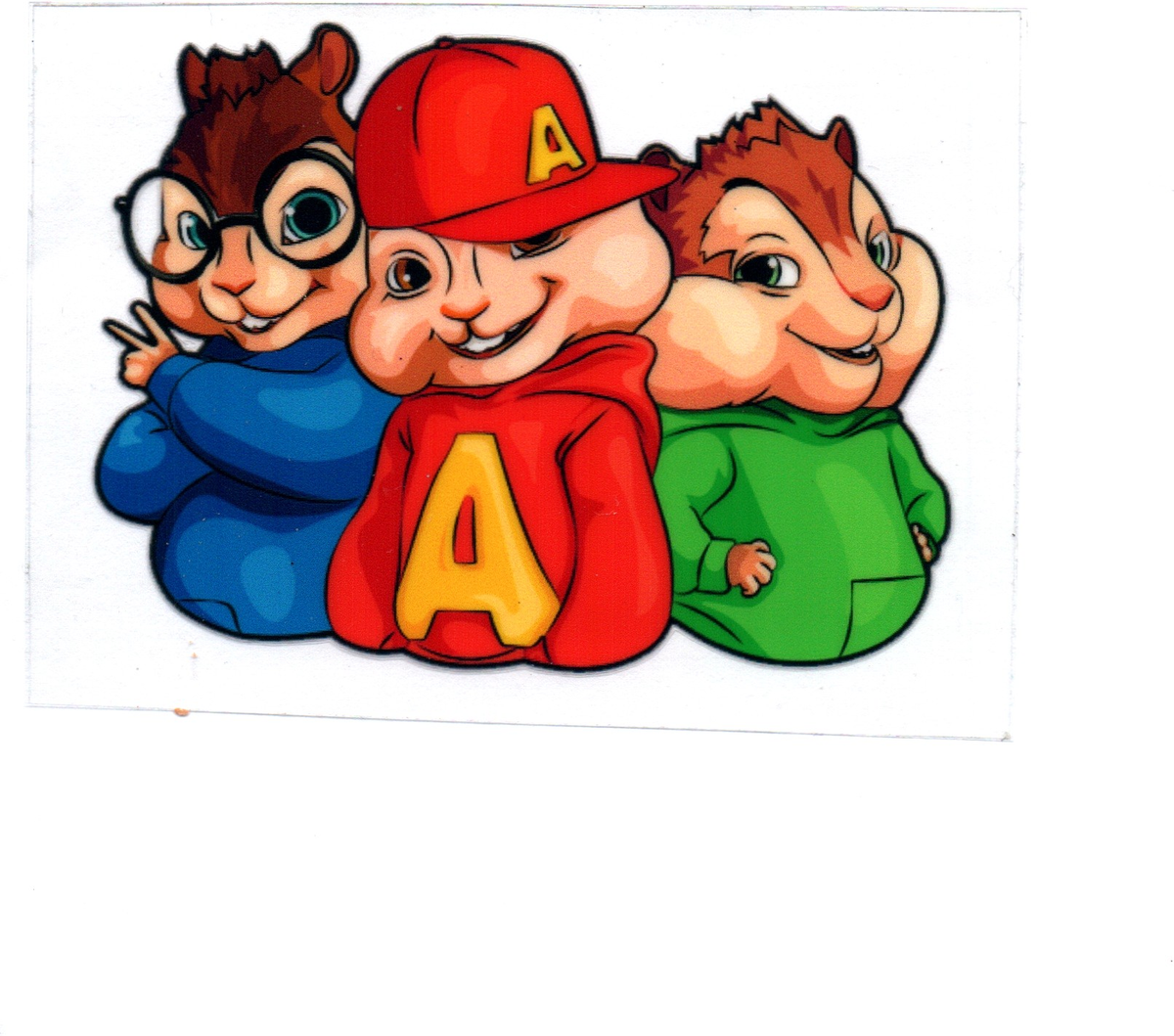 chipmunks peace fingers DECALS 72
